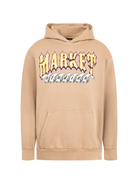 MARKET No Guts No Glory graphic-print hoodie Brown MKT26Q2HD1105