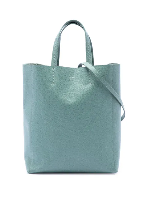 Celine Pre-Owned 2019 Small Grained Calfskin Vertical Cabas Tote satchel Blue FM9HWA1FYGFWU5B9