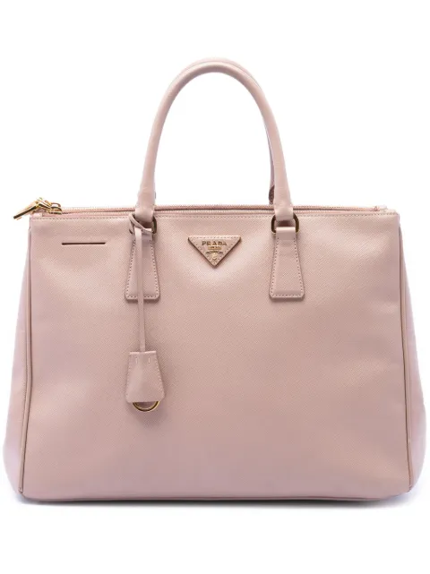 Prada Pre-Owned 2013-2026 Large Saffiano Lux Galleria Double Zip satchel Brown 9P404Q6ITJKM13TR