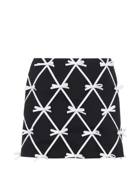 Moschino bow-embellished mini skirt Black A01065521