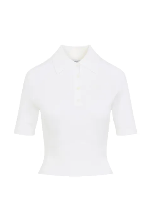 Givenchy ribbed-knit polo shirt White BW61L64ZUU