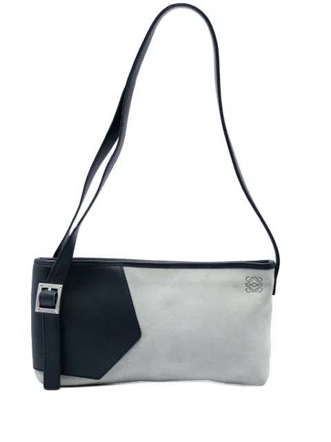 Loewe Pre-Owned 2010-2025 Suede Anagram Switching shoulder bag Grey T2RFPV7THJ3MAT1U