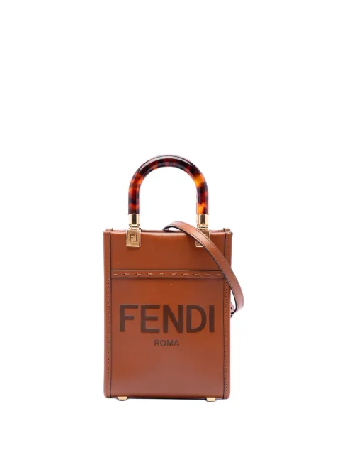 Fendi Pre-Owned 2010-2026 Mini Leather Sunshine Shopper Tote satchel Brown 7XDFLP1JYUH9AN0B