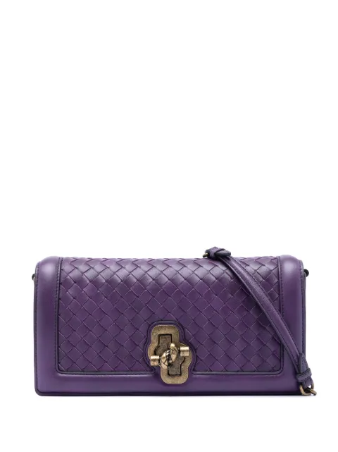 Bottega Veneta Pre-Owned 2012-2026 Nappa Intrecciato Olimpia Knot crossbody bag Purple 3W59Q6YDXYU4N1LY