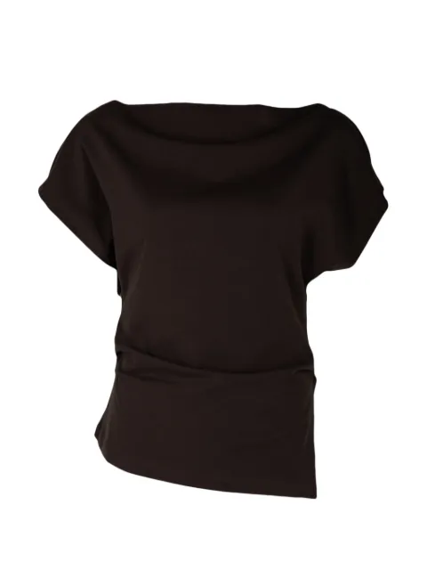 Closed draped blouse Brown C9539749N22