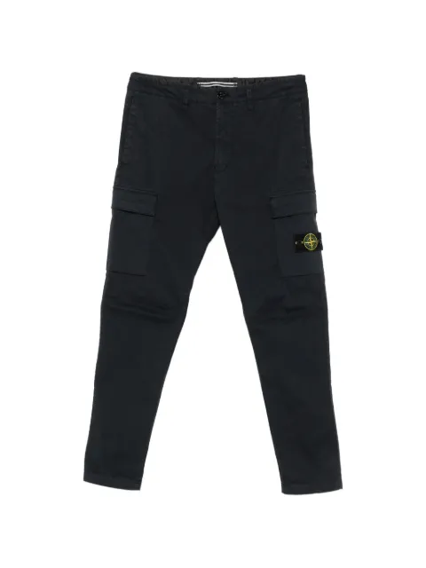 Stone Island logo-patch trousers Blue L2S153100003S0A10