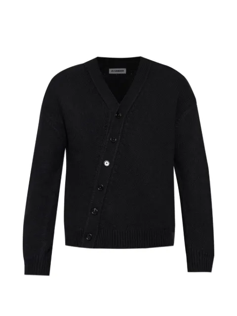 Jil Sander asymmetric-fastening cardigan Black J22HP0054J14860