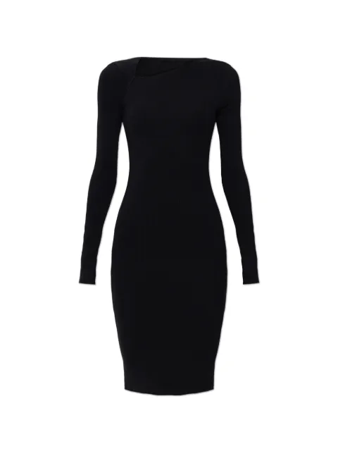 MM6 Maison Margiela asymmetric-neck long-sleeve midi dress Black S52DD0096M20122900