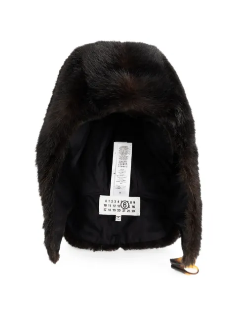 MM6 Maison Margiela faux-fur trapper hat Brown S52TC0067M35637