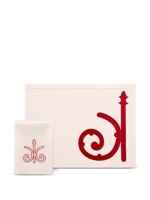 DYVOSHYV Royal Banquet embroidered placemat and napkin set (set of four) White 4820285150995