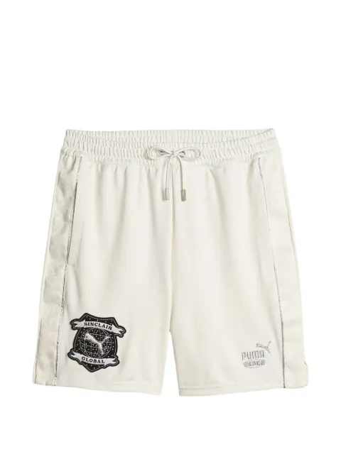 PUMA x Sinclair logo-patch track shorts White 63758387