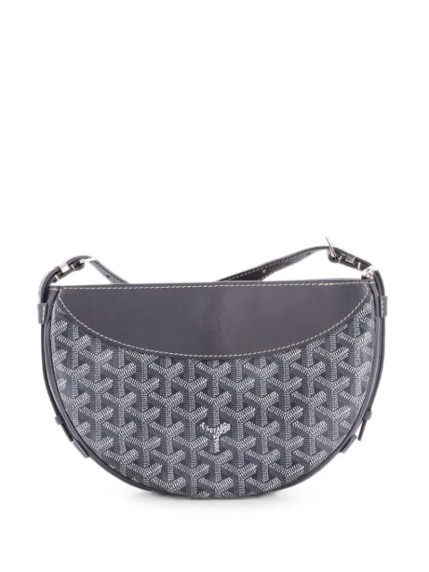 Goyard Pre-Owned Hirondelle Coated Canvas and Leather shoulder bag Grey 3ZX90SWO8LOPSKXE