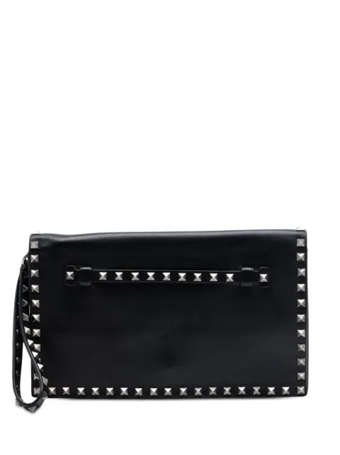 Valentino Garavani Pre-Owned 2018-2026 Nappa Rockstud Wristlet clutch bag Black H47RH46Y5JEBD0PJ