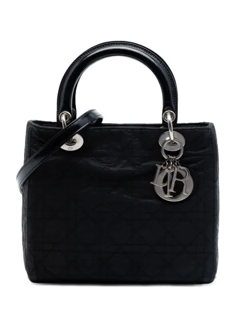 Christian Dior Pre-Owned 1999 Medium Nylon Cannage Lady Dior satchel Black VIAL4NS1D8QECKW4