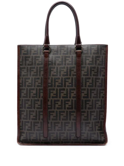 Fendi Pre-Owned 2000-2010 Zucca Coated Canvas Vertical tote bag Brown SOXV97JZM3ZTL4LL