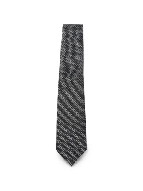 TOM FORD patterned silk tie Black STE001S0355