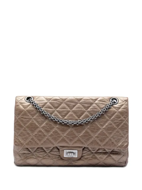 CHANEL Pre-Owned 2012 Quilted Metallic Aged Calfskin Reissue 2.55 Double Flap 226 shoulder bag Brown 2JDO11BMHGAHYVY9