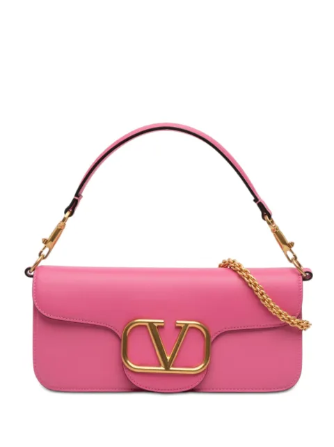 Valentino Garavani Pre-Owned 2018-2026 Medium Calfskin VLogo Loco satchel Pink 16AL19S7PNC0AASD
