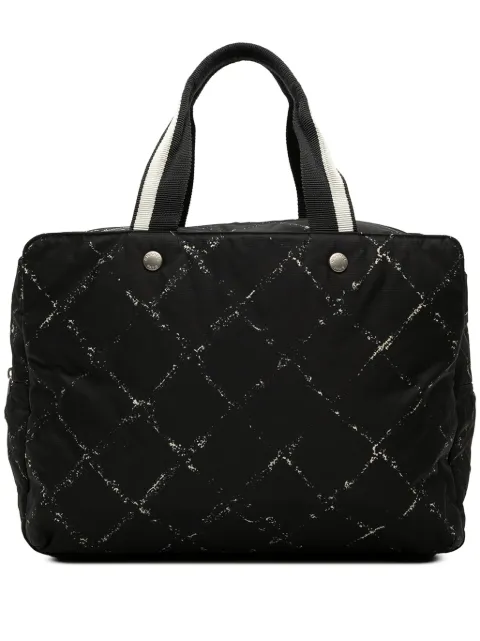 CHANEL Pre-Owned 1997-1999 Old Travel Line Nylon handbag Black 1QD8FE4GMBXPK2LY