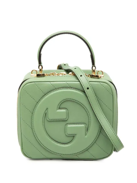 Gucci Pre-Owned 2016-2026 Matelasse Calfskin Blondie Top Handle satchel Green O2HJA1UJ0Q1TD1QR