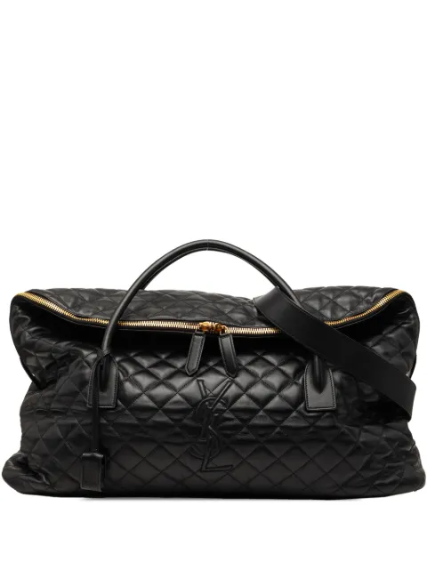 Saint Laurent Pre-Owned 2023 Quilted Calfskin ES Giant travel bag Black 87WBTETNVBBCLZNM