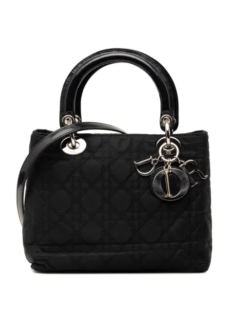Christian Dior Pre-Owned 2002 Medium Nylon Cannage Lady Dior satchel Black 1BXHGSOEU8SDT7H3