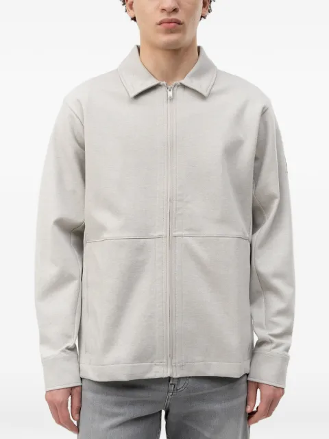 BOSS zip-up long-sleeve shirt Neutrals 50554869