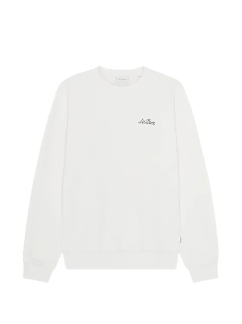 Les Deux logo-embroidered floral-print sweater White 1001998