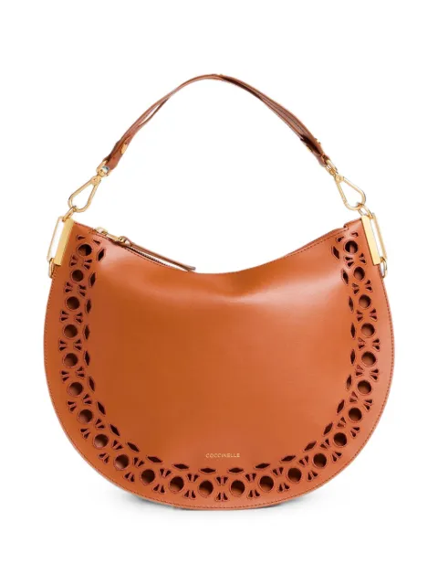 Coccinelle medium Sunup perforated-leather tote bag Orange E1UKH130201