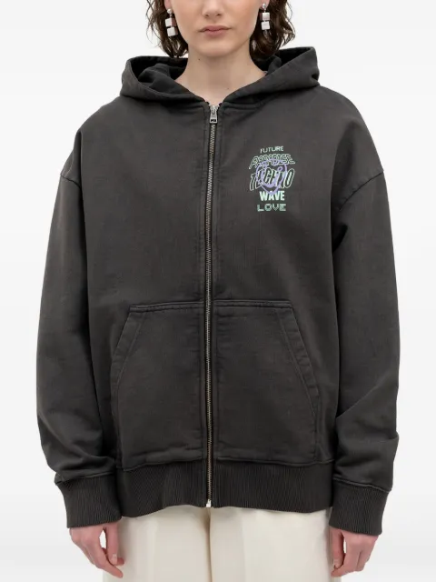 HUGO graphic-print zip-up hoodie Grey 50560881