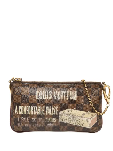 Louis Vuitton Pre-Owned 2010-2026 Damier Ebene Trunks Labels Pochette Milla MM shoulder bag Brown QGQHN758DE2TPWTM