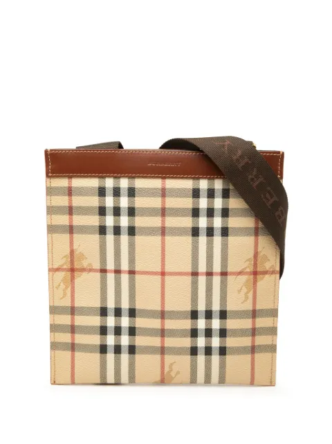 Burberry Pre-Owned 2000-2017 Haymarket Check Coated Canvas crossbody bag Neutrals GZ8PT45M69E283IR