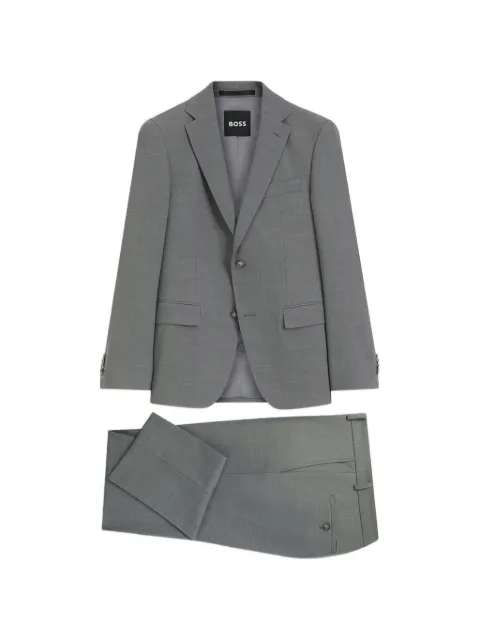 BOSS single-breasted notched-lapel suit Grey 50561863