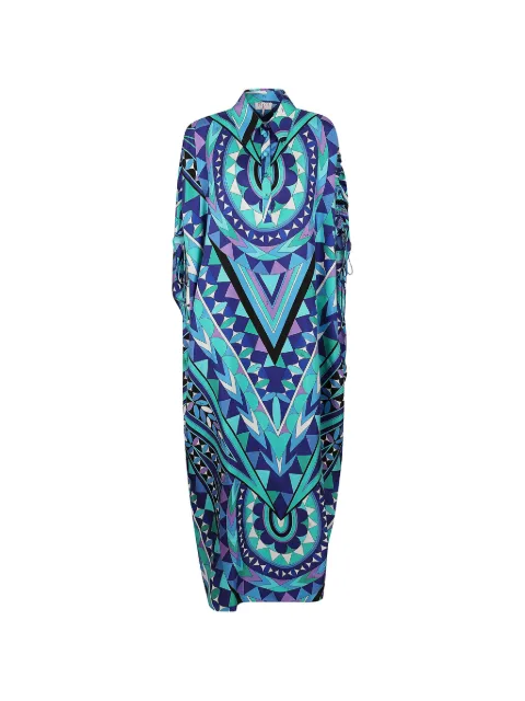 PUCCI Manuba-print kaftan top Blue 6HRL056H771