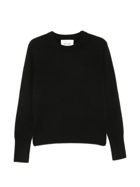 Soft Goat ribbed-trim sweater Black FW25SF23092