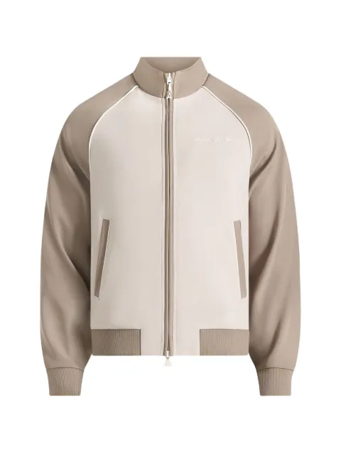 Manière De Voir Signature Piped track jacket - Taupe/Beige Neutrals MAN3519