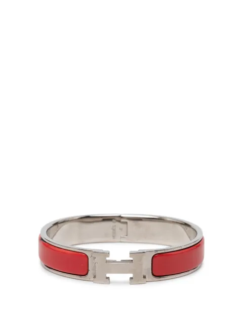 Hermès Pre-Owned 2000-2026 Narrow Enamel Clic H Bracelet PM costume bracelet Red 300TYGBI3793RGM0