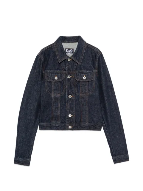 Dolce & Gabbana Pre-Owned 2000s contrast-stitch jacket Blue DG280BTG