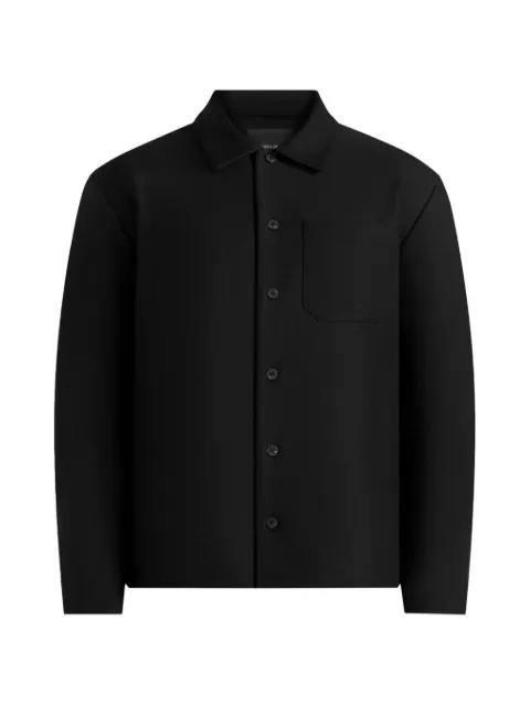 Manière De Voir Valentin in black tailored overshirt Black MAN3404