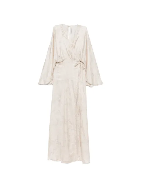 Golden Goose jacquard wrap maxi dress Neutrals GWP02729P002581