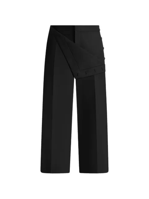 Manière De Voir Henri in black foldover trousers Black MAN3357