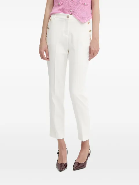 Morgan button-detail tailored trousers White 251PKYF