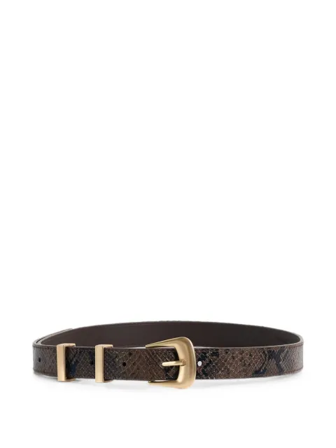 Manière De Voir Lilian in brown/gold python belt Brown ACC1367