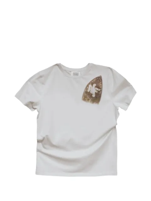 NORMFORM iron-burn digital-print T-shirt White NFE004