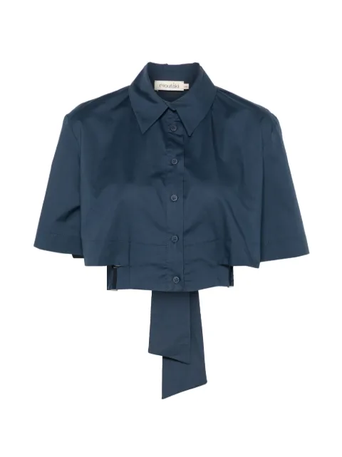MOUTAKI short-sleeve cropped shirt Blue 260922