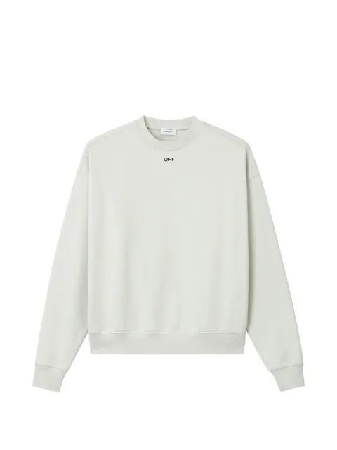 Off-White logo-print sweater Green OWILOGSW05DKY