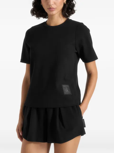 Manière De Voir TS002 in black short-sleeve cotton T-shirt Black WMN4649
