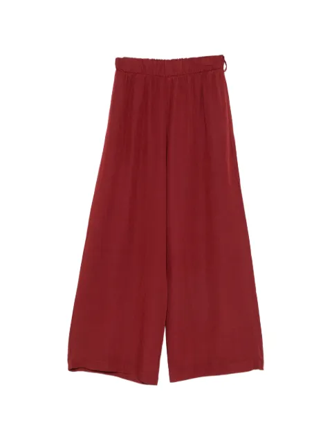 MOUTAKI elasticated-waist cropped palazzo pants Red 260350