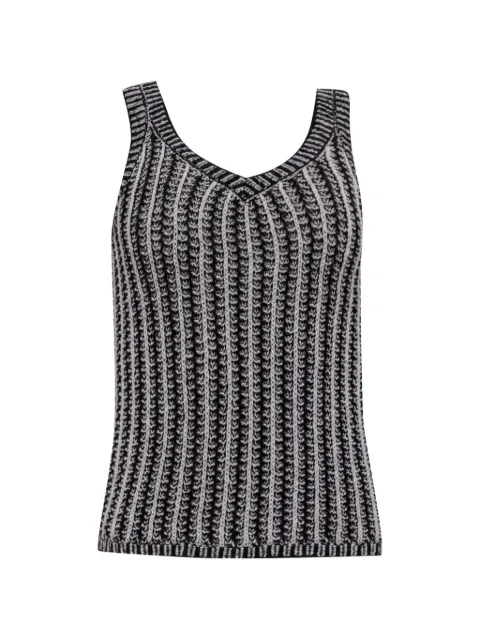 Max Mara Arrigo striped knitted top Black RFCPUUSCL748262W