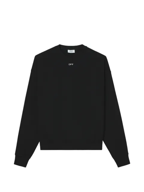 Off-White logo-print crew-neck sweater Black OWILOGSW05DKY